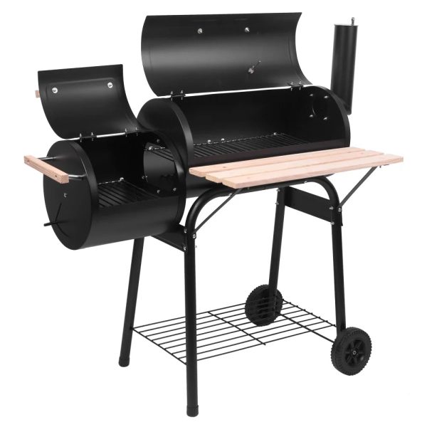 UBesGoo Charcoal Grill Portable BBQ Grill and Offset Smoker Steel BBQ Pit Outdoor for Camping, Black - Image 3