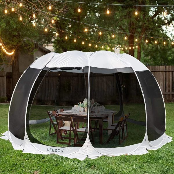 Screen House Tent Instant Room Outdoor Canopy 15x15 Gray - Image 4