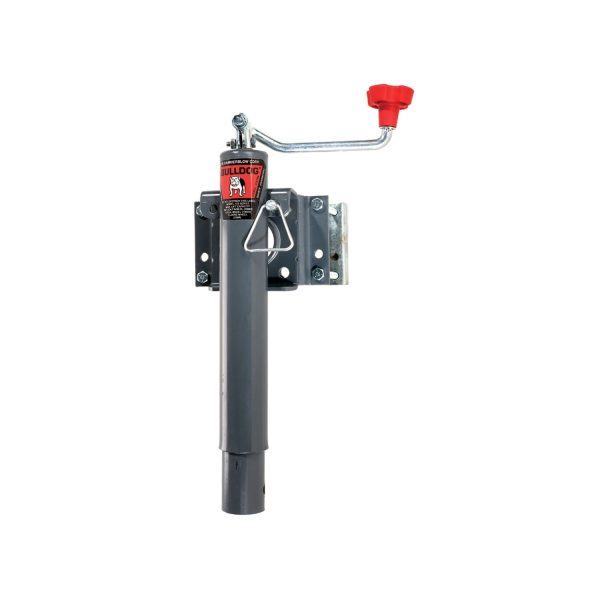 BULLDOG 151443 Round Trailer Jack, Side Mount, 2,000 lbs. Lift Capacity, Topwind, Bolt-On, 10 Inch Travel - Image 2