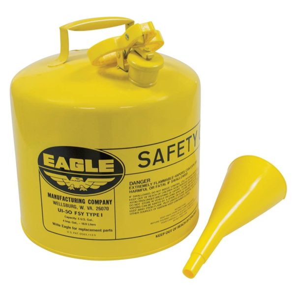 New Stens Metal Safety Diesel Can 765-200 for Eagle 5 Gallon With Funnel