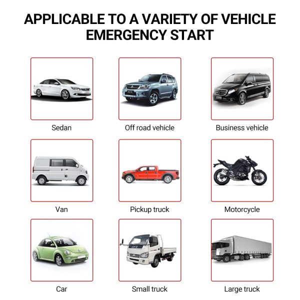 Lepmerk Emergency supply, SupplyBank Portable Car Jump 600a Current 20000 MahAuto Portable Bank Portable 12v Auto Battery With Portable 12v Auto 12v Auto Battery Dn13 - Image 3