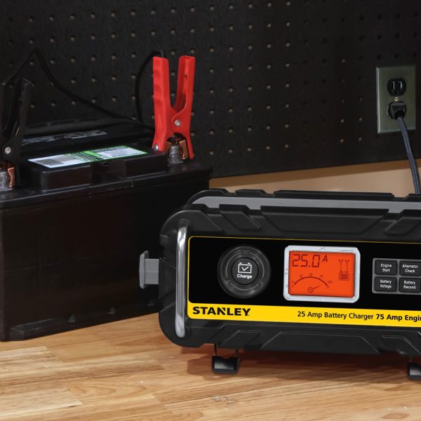 Stanley BC25BS Battery Charger/Maintainer With Engine Start (25-amp Charger, 75-amp Starter) - Image 3