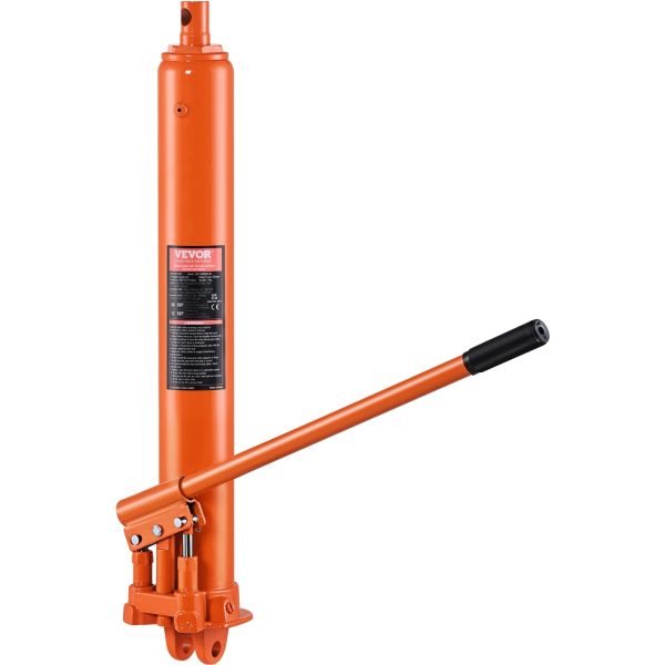 BENTISM Hydraulic Long Ram Jack, 8 Ton Engine Hoist Cylinder with Double Piston Pump And Clevis Base, Hydraulic Ram Cylinder for Engine Lift Hoists, Hydraulic Garage/Shop Cranes, Mechanical, Farm