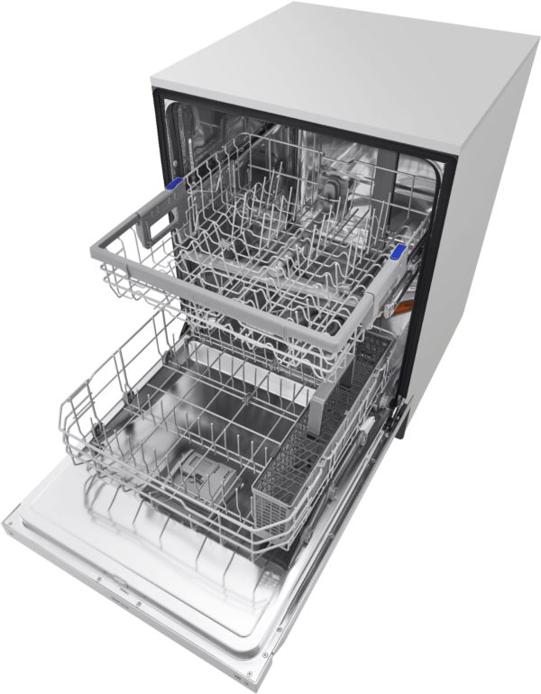 LG - 24" Front-Control Built-In Dishwasher with Stainless Steel Tub, QuadWash, 48 dBa - Stainless steel - Image 5