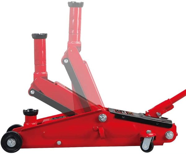 Big Red 3 Ton Hydraulic Trolley Service/Floor Jack with Extra Saddle, Fits SUVs and Trucks, Red, W8306 - Image 5