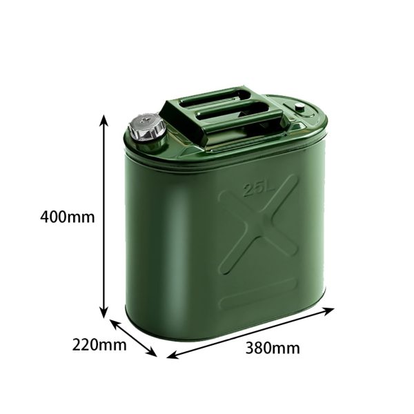 MoreChioce 25L Green Metal Jerry Can Store Container for Petrol Oil Water Alcohol - Image 4