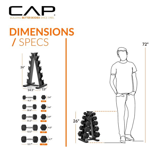 CAP Barbell 150 Dumbbell Rack - Image 5