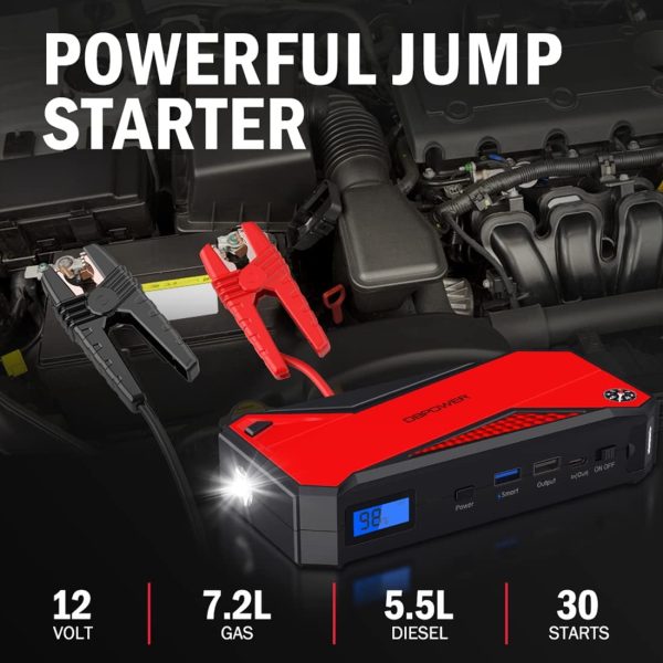 DBPOWER 800A Peak 18000mAh Portable Car Jump Starter Portable Battery Booster - Image 7