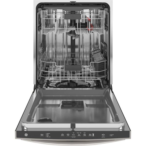 GE - Top Control Built-In Dishwasher with Stainless Steel Tub, 3rd Rack, 46dBA - Slate - Image 2