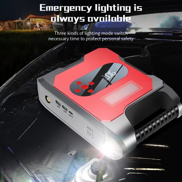 Portable 32000mAh Car Jump Starter + Air Compressor Battery Booster Power Bank - Image 12