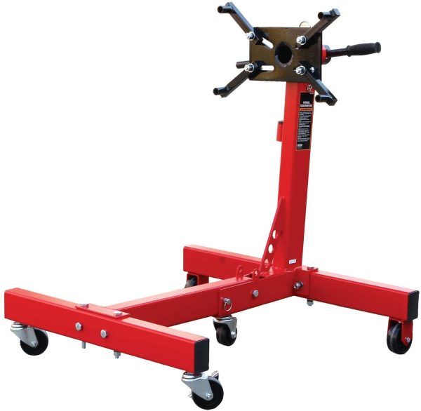 BIG RED 3/4 Ton Steel Foldable Vehicle Engine Stand,Red,DMT26801