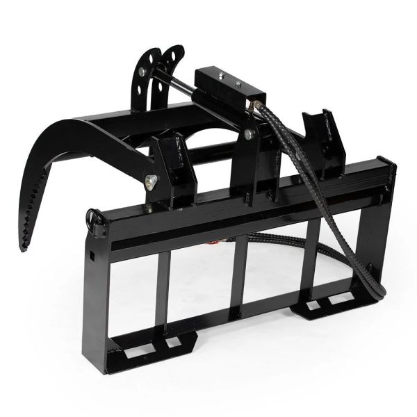 Titan Attachments Hydraulic Skid Steer Pallet Fork Grapple Attachment V2 with 48in Fork Blades, 1/2in Thick Steel Frame, Quick Tach Mounting System - Image 3