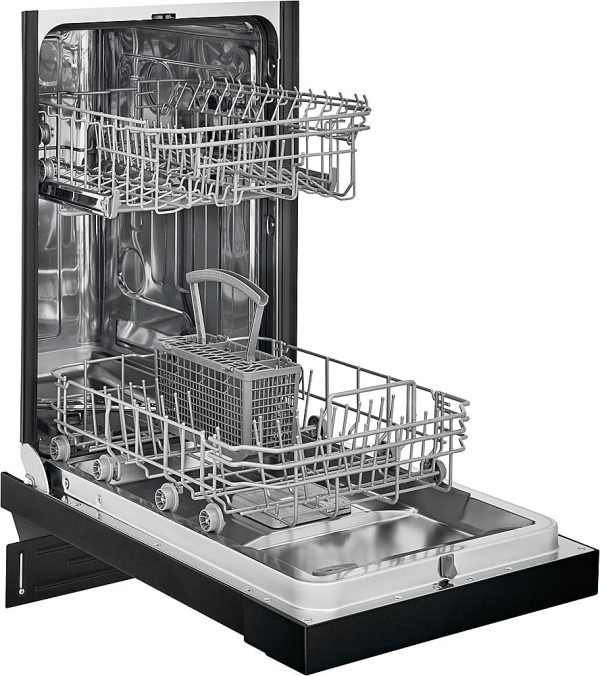 Frigidaire - 18" Compact Front Control Built-In Dishwasher with Stainless Steel Tub, 52 dBA - Black - Image 10