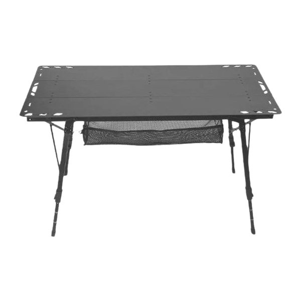 Miulika Folding Table Camping Table Foldable Small Table Sturdy Outdoor Table with Adjustable Legs for Camp Garden Barbecue Yard Boat Black - Image 3