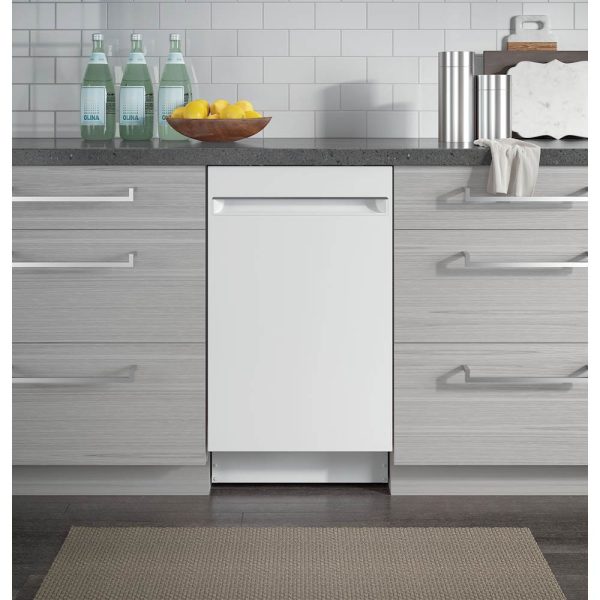 GE Profile - 18" Top Control Built-In Dishwasher with Stainless Steel Tub - White - Image 5