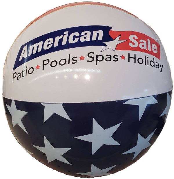 22" Inflatable Patriotic American Stars and Stripes Beach Ball Swimming Pool Toy