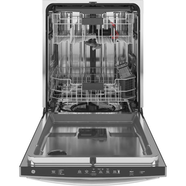 GE - Stainless Steel Interior Fingerprint Resistant Dishwasher with Hidden Controls - Stainless steel - Image 3