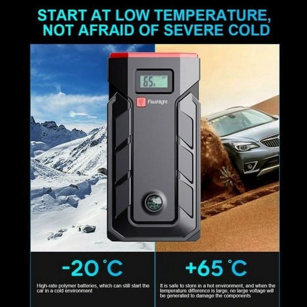 Xhy 50800mAh Car Jump Starter Portable Battery Pack Booster Jumper Box Emergency Start Power Bank Supply Charger with Built-in LED Light - Image 2