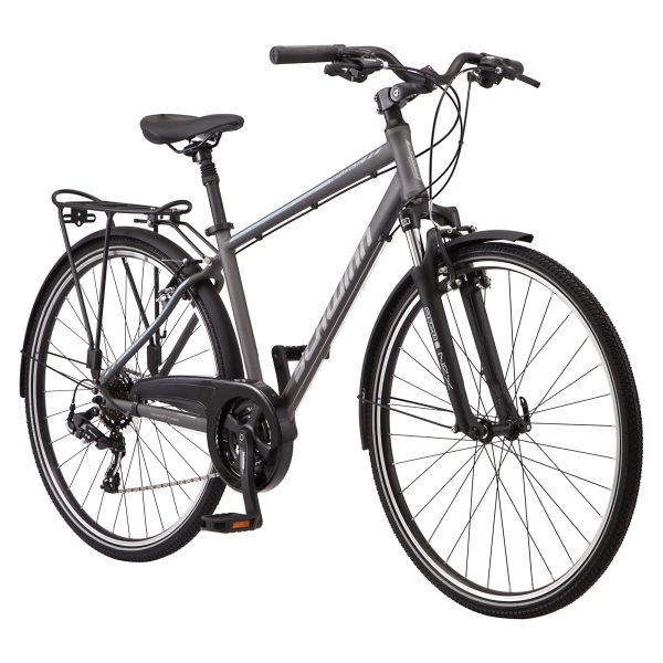 Schwinn Network 6c Hybrid Bike, 21 Speeds, Large 19.5" Mens Style Frame, 700c Wheels, Grey - Image 2