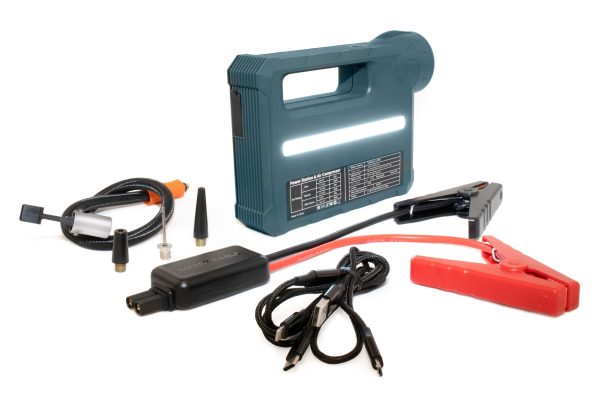 FORTLUFT JS002 Portable Power Station Jump Starter & Air Compressor: 1000 Peak/400 Instant Amps- 150 PSI Digital Air Compressor - USB Port - LED Flashlight - Battery Clamps - Image 6