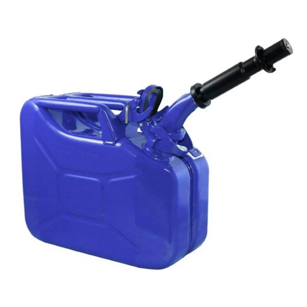 Wavian 3023 2.6 Gallon 9.8 Liter Steel Jerry Can with Spout, Blue - Image 5