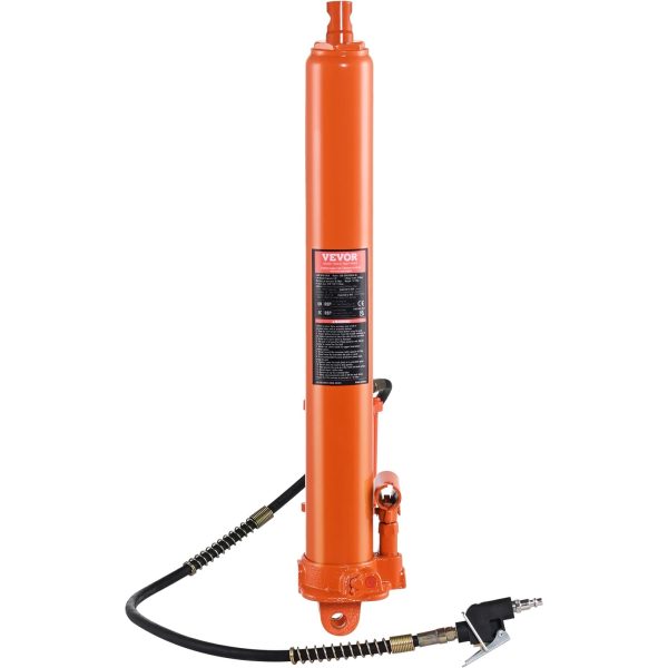 BENTISM Hydraulic Long Ram Jack, 8 Ton Engine Hoist Cylinder with Air Pump and Single Piston Pump, Hydraulic Ram Cylinder Clevis Base for Engine Lift Hoists, Garage/Shop Cranes, Mechanical, Farm - Image 9