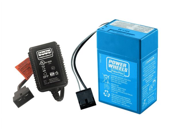 Power Wheels Battery and Charger 4 amp Blue 00801-1781 00801-1900