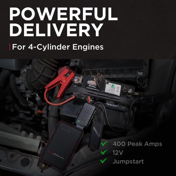 Schumacher Rechargeable Lithium Jump Starter- 400 Peak Amp, 12V– for 4-Cylinder Vehicles - Image 3