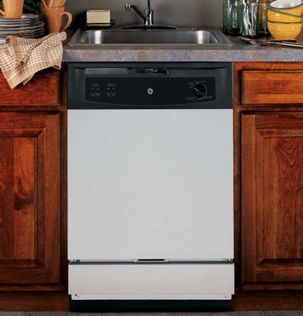 GE - SpaceMaker 24" Built-In Dishwasher - Stainless steel - Image 2