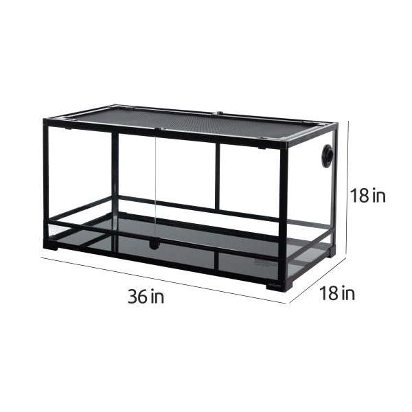 REPTI-ZOO Front Double Doors Opening Glass Terrarium-40 Gallon - Image 6