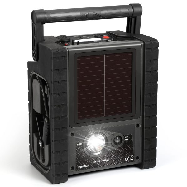 ZunDian ZD-529 Solar Portable Power Station 2000 Amps Jump Starter, 260 PSI Air Compressor, 12V Car Battery Charger with 400W Inverter Dual AC/DC/USB Output, Emergency Backup Power with Flashlights - Image 8