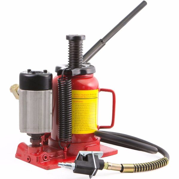 XtremepowerUS 20 Tons Air-Operated Low Profile Bottle Jack Air Hydraulic / Manual Jack with Handle - Image 3