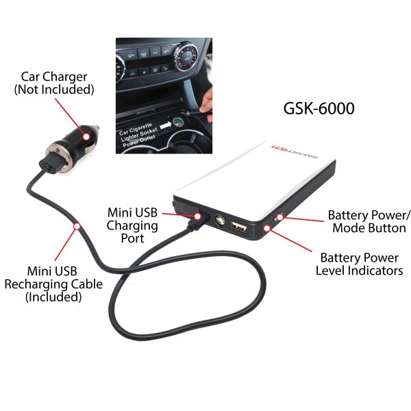 Smartech GSK-6000 6000A Wheel Battery Charger Maintainer Engine Starter - Image 5