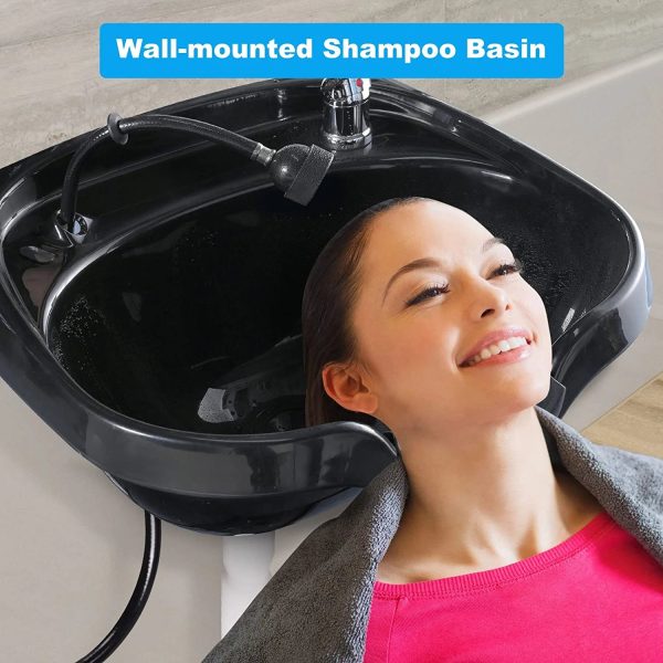 AW Hair Basin Sink Shampoo Bowl CUPC Certified Vacuum Breaker Sprayer Neck Rest Beauty Salon Equipment for Home Barbershop - Image 8