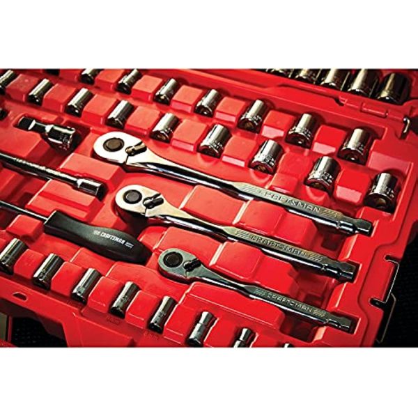 Craftsman 121 Piece SAE and Metric Chrome Mechanic Tool Set - Image 3