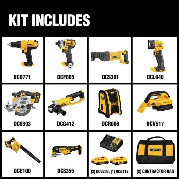 DW 20V MAX 10 Tool Combo Kit DCK1020D2 - Image 4