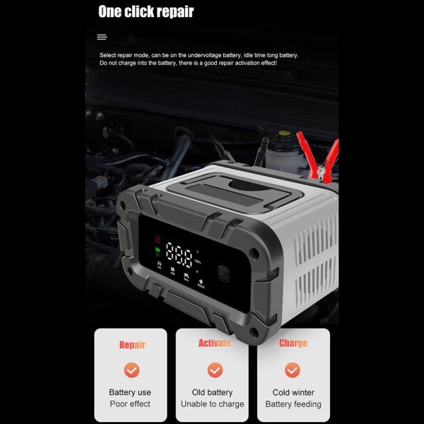 Car and Motorcycle Battery Charger 12V/6A Intelligent Pulse Repair Charger - Image 10