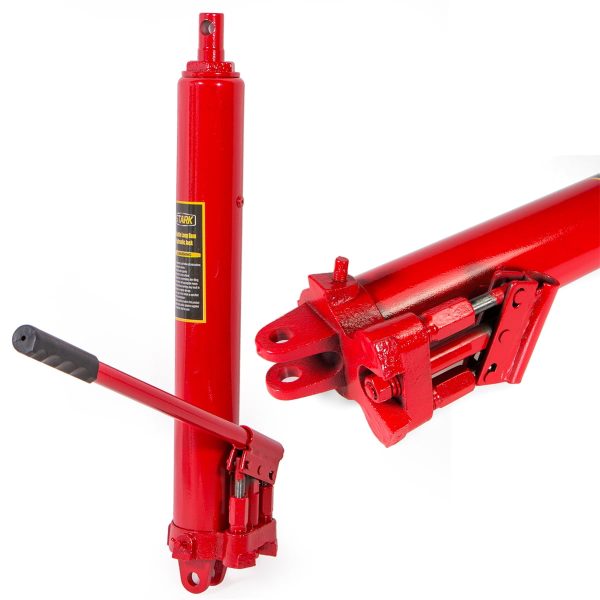 Stark 8 Ton Double-Piston Long Hydraulic Ram Jack Engine Lift Hoist Cherry Picker Pump w/ Handle - Image 2