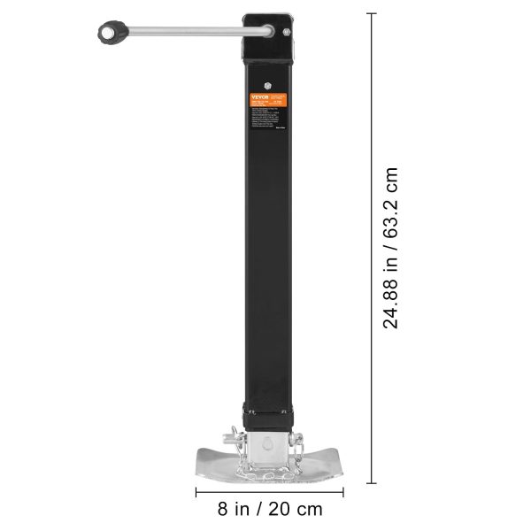 BENTISM Trailer Jack Welded-on Trailer Tongue Jack 8000lb Weight Height Adjustable - Image 8