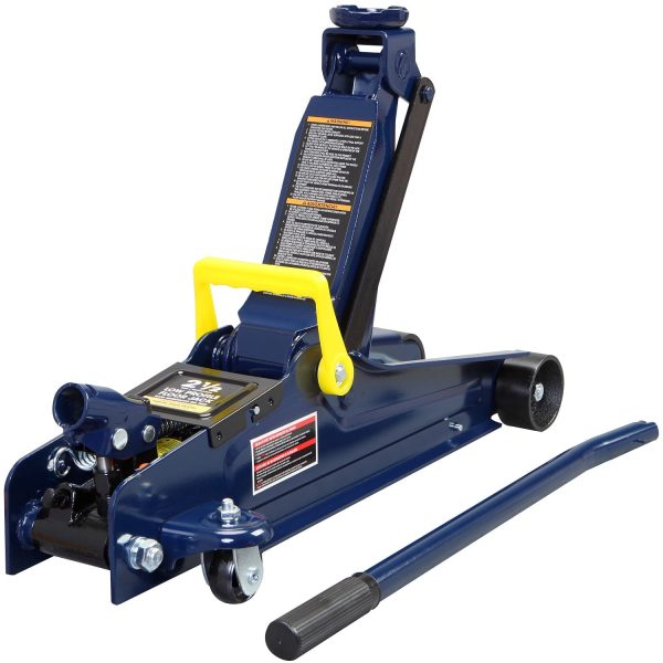 TCE 2.5 Ton Hydraulic Low Profile Trolley Floor Jack with Dual Piston Quick Lift Pump,Blue, W8255U