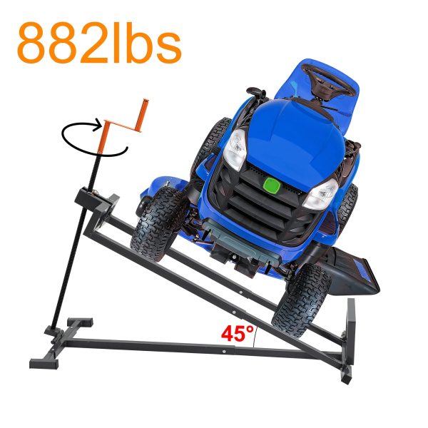 WIILAYOK Lawn Mower Lift Jack with Manual Handle & Power Tool,Riding Telescopic Lift with 882 Lbs Weight Capacity for Garden Tractors Lawn Mowers