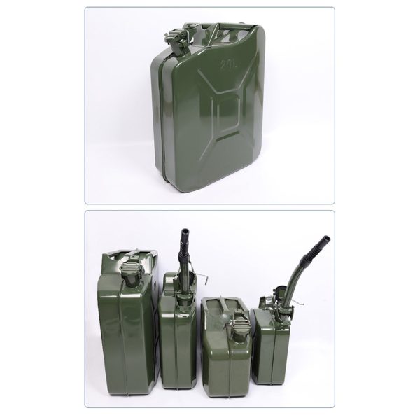 EUBUY 10L Green Metal Jerry Can Store Container with Fixed Spout for Petrol Oil Water Alcohol - Image 9