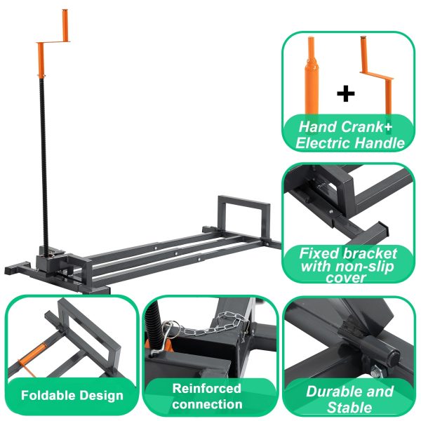 WIILAYOK Lawn Mower Lift Jack with Manual Handle & Power Tool,Riding Telescopic Lift with 882 Lbs Weight Capacity for Garden Tractors Lawn Mowers - Image 7