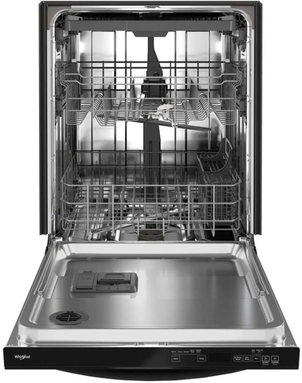 Whirlpool - 24" Top Control Built-In Dishwasher with Stainless Steel Tub, Large Capacity, 3rd Rack, 47 dBA - Black