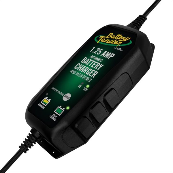 Battery Tender Plus 12V Battery Charger and Maintainer: Selectable 6V, 1.25 AMP, 12V Battery Charger and Maintainer for Powersports - Switchable 6 and 12V Battery Float Charger - 022-0211-DL-WH - Image 3