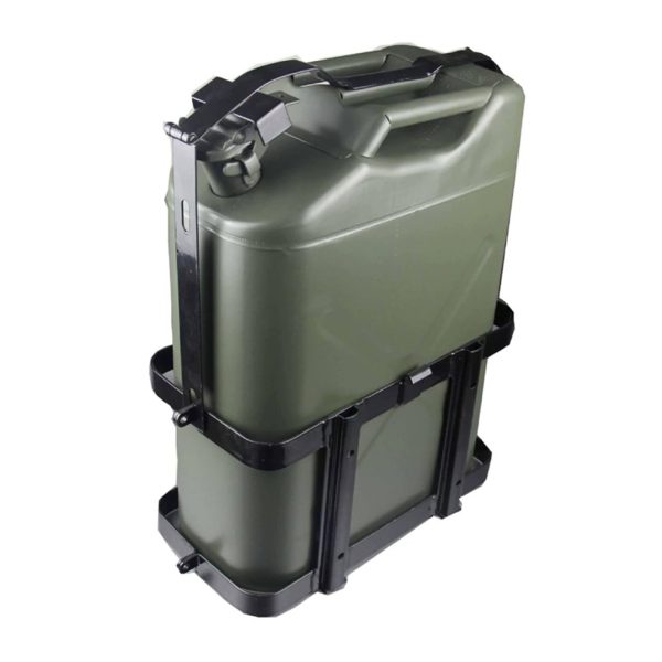 EUBUY Adjustable Metal Jerry Can Holder for 10L/20L Fuel Tank Lockable Fuel Oil Petrol Water Alcohol Container Carrier - Image 2