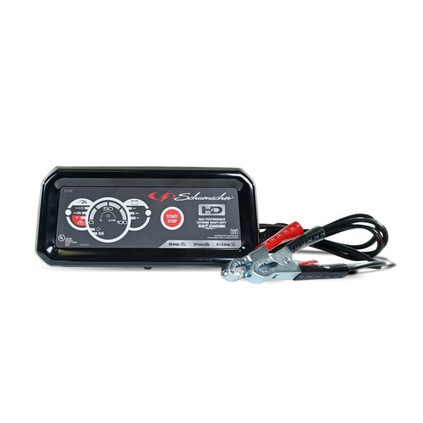 Schumacher Fully Automatic Battery Charger and Engine Starter- 20A/80A, 12V - Image 2