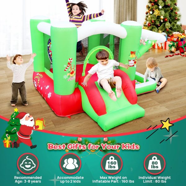 Track 7 Inflatable Bounce House for Kids, 80" x 91" x 55"in, Christmas Slide Inflatable Bouncer with Blower, Slide, Jumping, Outdoor and Indoor, for Kids Aged 3+ - Image 4