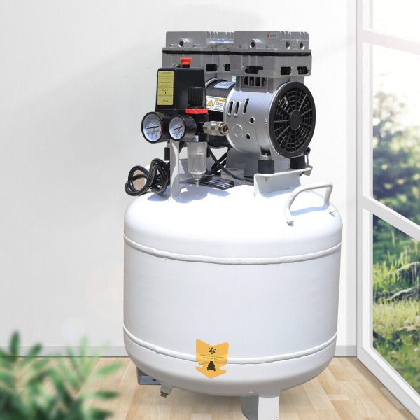 40L Dental Air Compressor Silent Noiseless Oil Free Oilless Compressor Machine Portable Air Compressor Oil Free Quiet Tool Air Pump Compressor 750W 115 PSI - Image 9