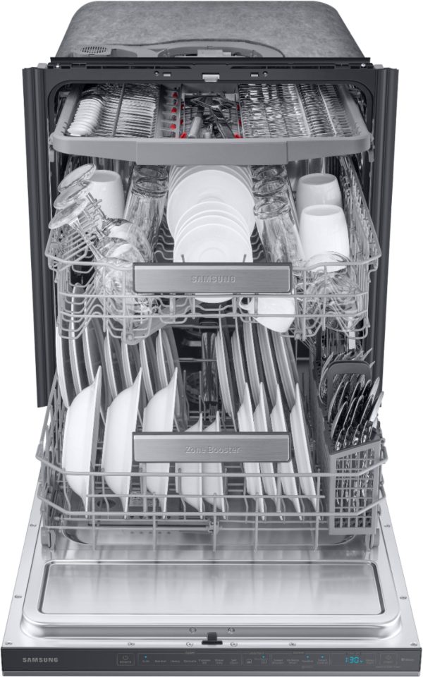 Samsung - Linear Wash 24" Top Control Built-In Dishwasher with AutoRelease Dry, 39 dBA - Black stainless steel - Image 16